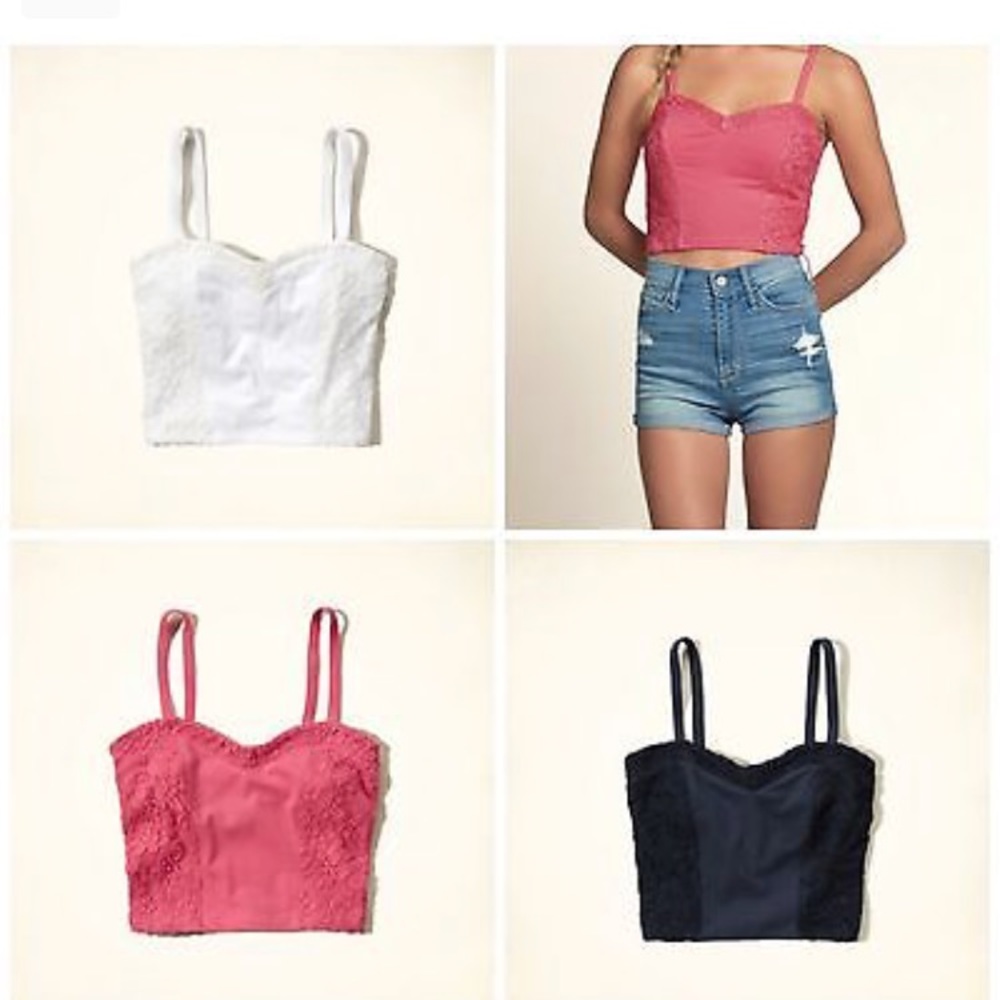 NWOT Hollister Coral La Jolla Shores Crop Top 👚